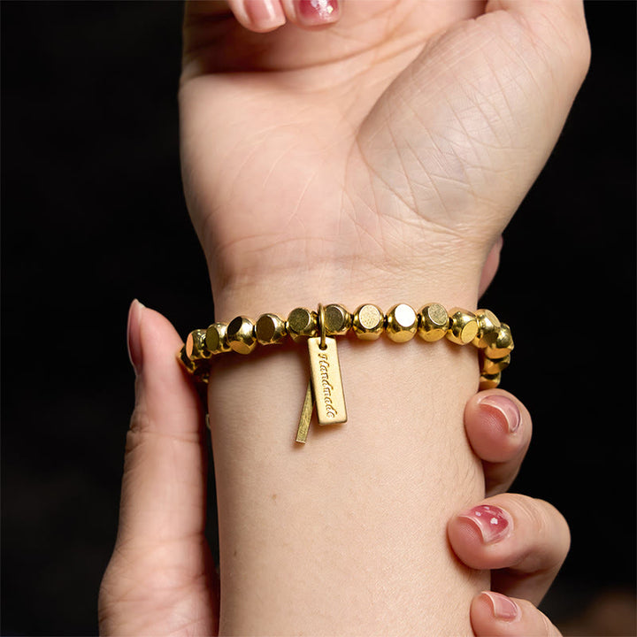 Bransoletka lecznicza z miedzianych Buddha Stones