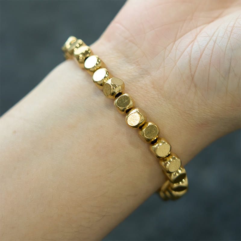 Bransoletka uzdrawiająca z miedzianych Buddha Stones przynosząca szczęście