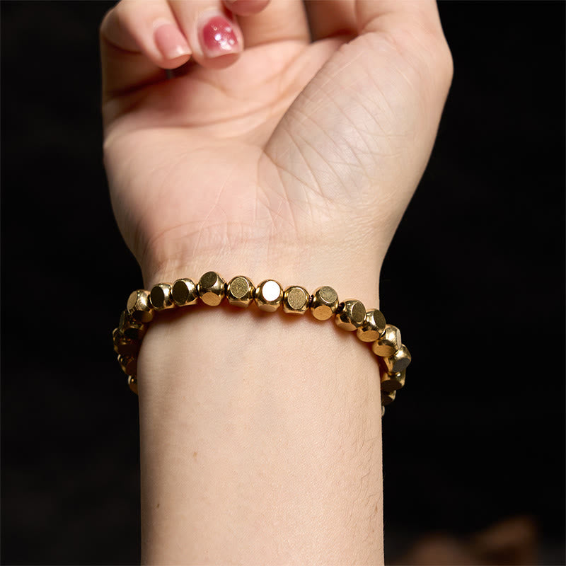 Bransoletka uzdrawiająca z miedzianych Buddha Stones przynosząca szczęście