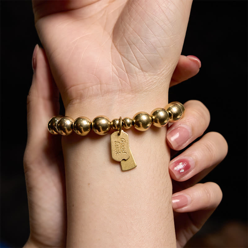 Bransoletka lecznicza z miedzianych Buddha Stones