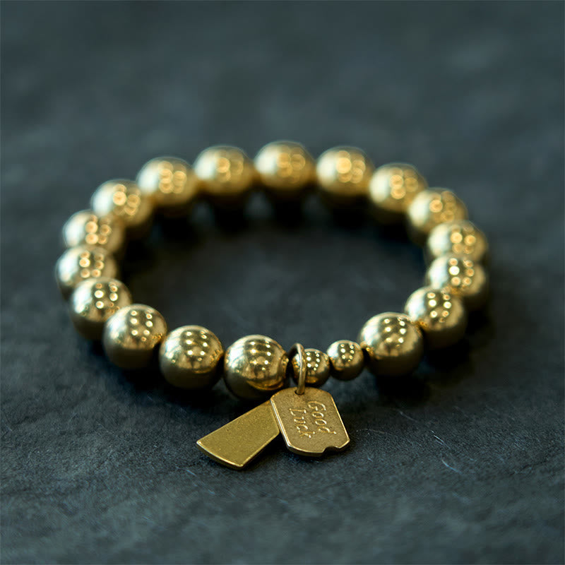 Bransoletka lecznicza z miedzianych Buddha Stones