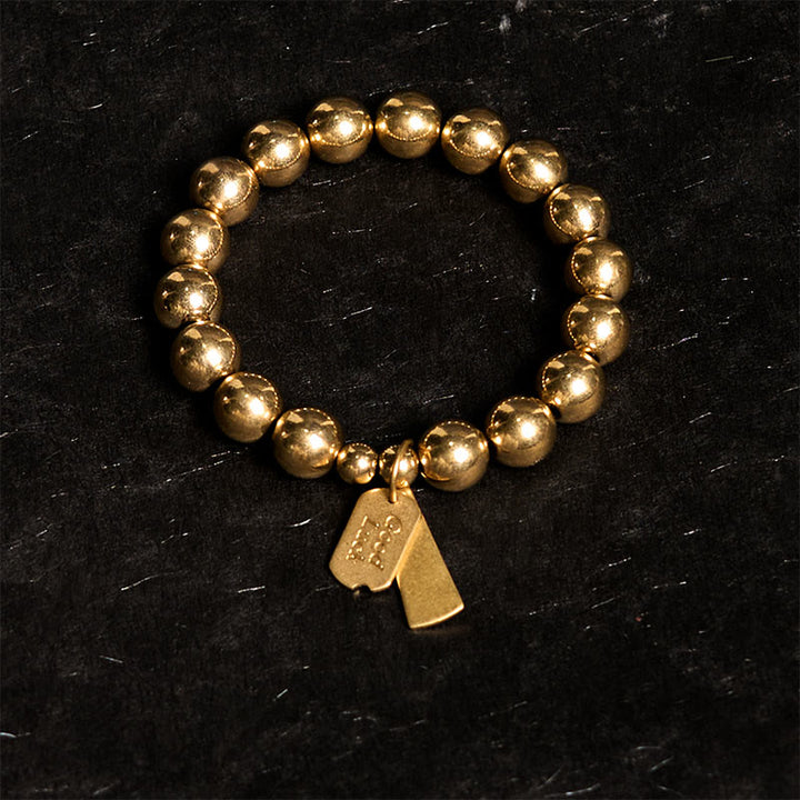 Bransoletka lecznicza z miedzianych Buddha Stones