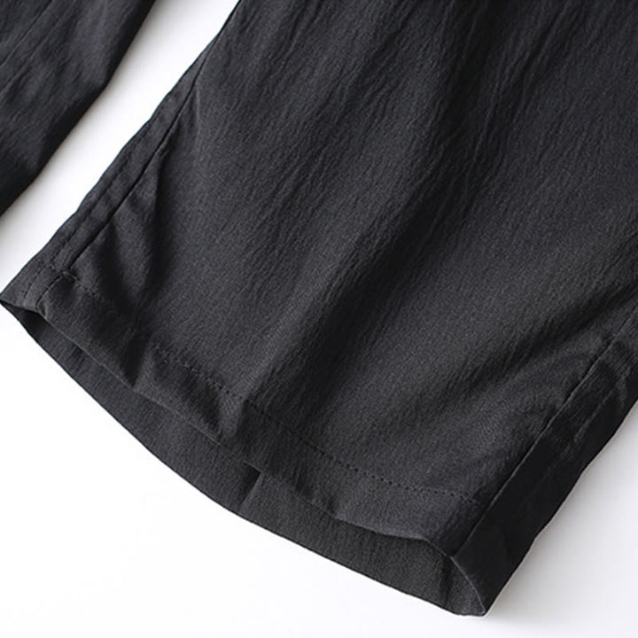 Buddha Stones 2-częściowy Tang Suit Tradycyjny Żabkowy Guzik Męski Długi Rękaw Koszula Spodnie Odzież Zestaw - image 13