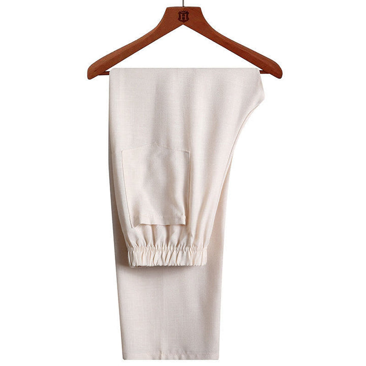 Buddha Stones 2-częściowy Tang Suit Jednolity Kolor Żaba-Guzik Męska Koszula Z Długim Rękawem Spodnie Zestaw - image 20