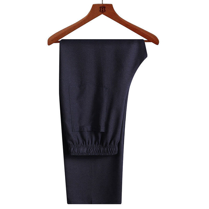 Buddha Stones 2-częściowy Tang Suit Jednolity Kolor Żaba-Guzik Męska Koszula Z Długim Rękawem Spodnie Zestaw - image 2