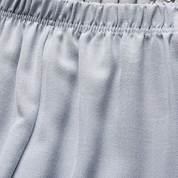 Buddha Stones 2-częściowy Tang Suit Jednolity Kolor Żaba-Guzik Męska Koszula Z Długim Rękawem Spodnie Zestaw - image 16