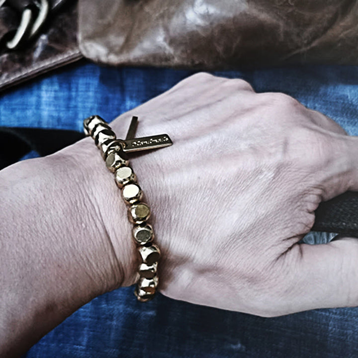 Bransoletka lecznicza z miedzianych Buddha Stones