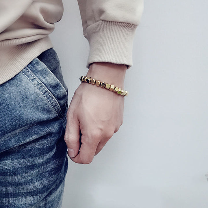 Bransoletka uzdrawiająca z miedzianych Buddha Stones przynosząca szczęście