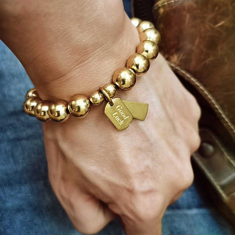 Bransoletka lecznicza z miedzianych Buddha Stones