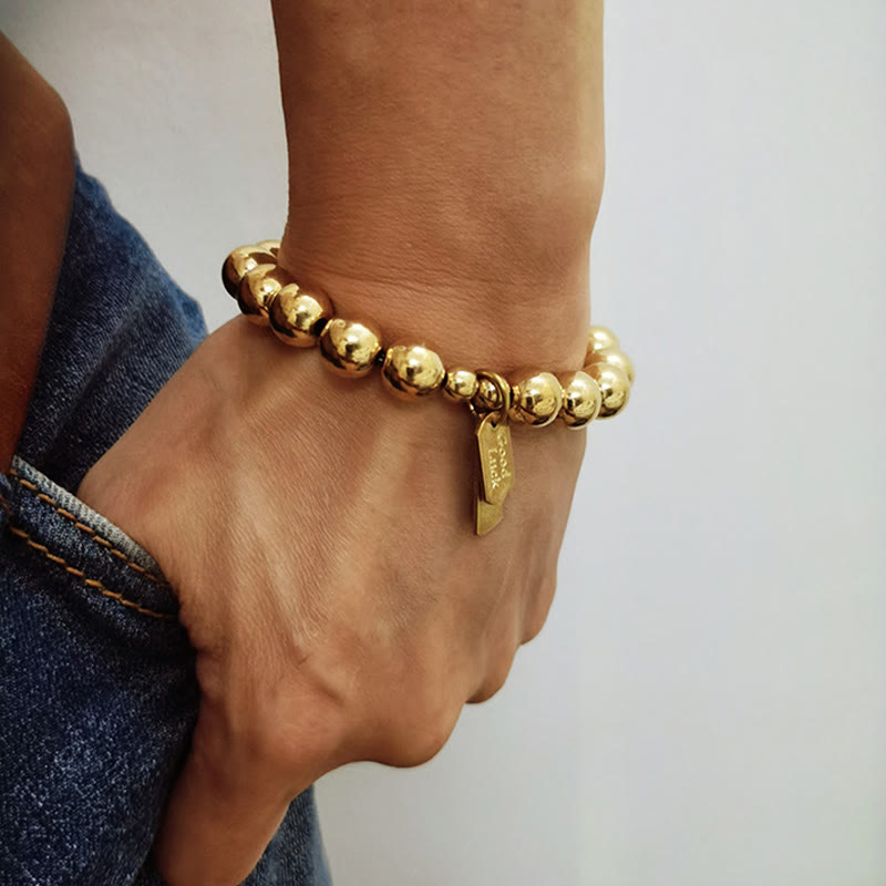 Bransoletka lecznicza z miedzianych Buddha Stones