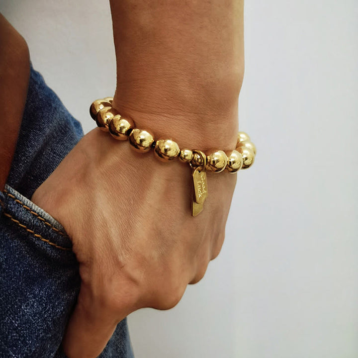 Bransoletka lecznicza z miedzianych Buddha Stones