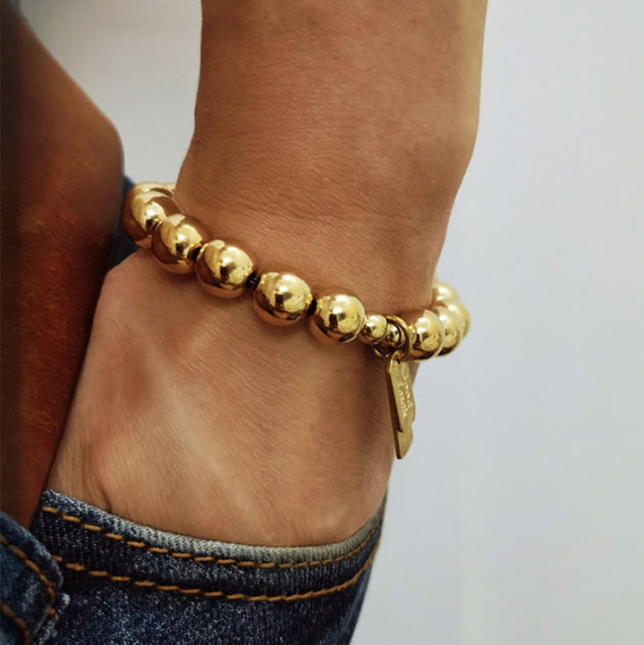 Bransoletka lecznicza z miedzianych Buddha Stones