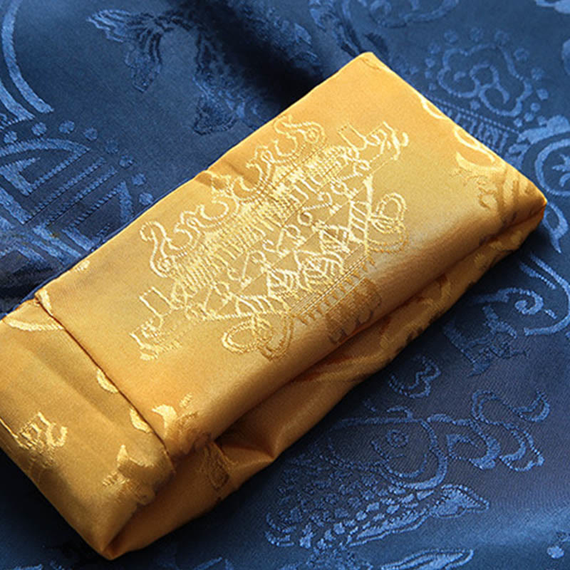 Buddha Stones 2 szt. męski garnitur Tang z wzorem ryby Koi, żabą i guzikami, długi rękaw, spodnie, zestaw - image 15