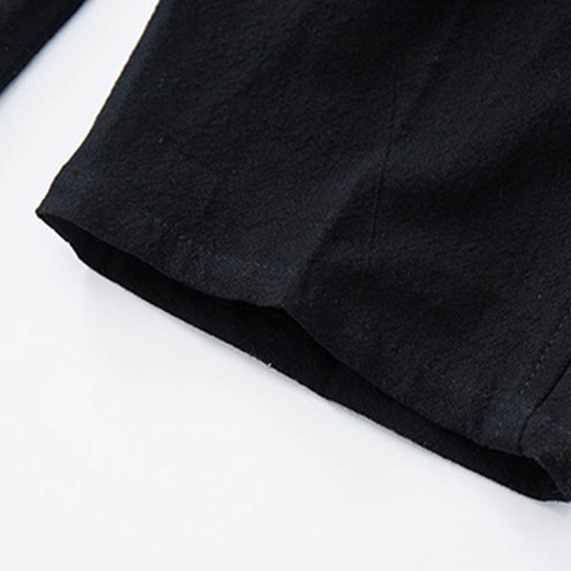 Buddha Stones 2 szt. męski garnitur Tang żakardowy wzór winorośli żaba-guzik bawełniany długi rękaw koszula spodnie zestaw - image 13