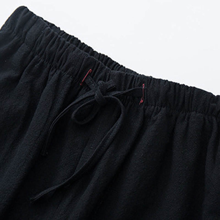 Buddha Stones 2 szt. męski garnitur Tang żakardowy wzór winorośli żaba-guzik bawełniany długi rękaw koszula spodnie zestaw - image 11