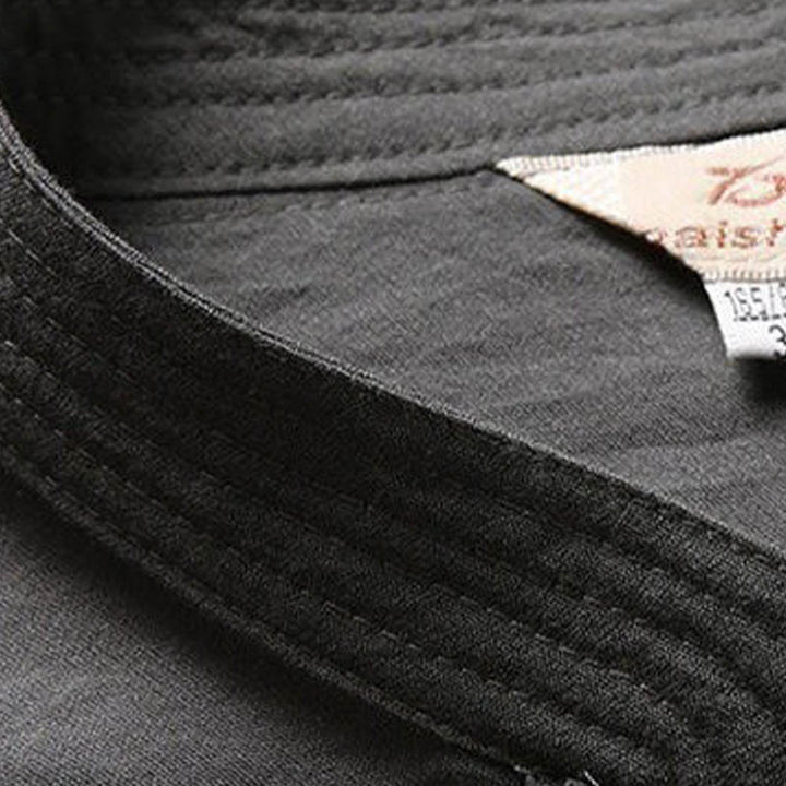 Buddha Stones 2 szt. Gładki garnitur męski z żabą i guzikami, długi rękaw, koszula, spodnie - image 6