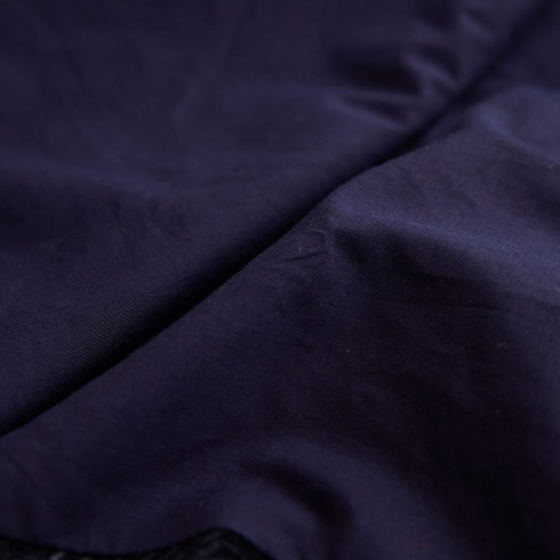 Buddha Stones Vintage Jesień Zima Chiński Żaba-Guzik Tang Garnitur Męski Smok Żakardowy Szata Z Kieszeniami - image 13