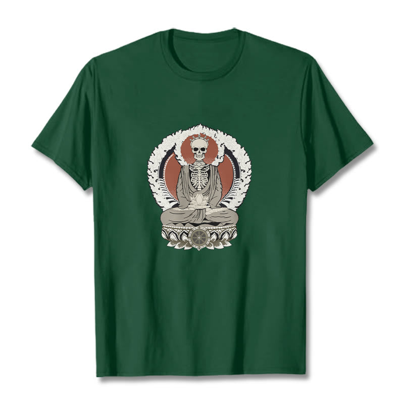 Koszulka z nadrukiem szkieletu z Buddha Stones - ForestGreen - 2XL - image 11