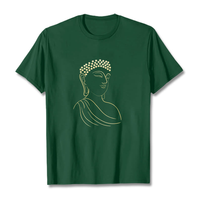 Koszulka z nadrukiem Buddha Stones Buddy Medytujący Wzór - ForestGreen - 2XL - image 11