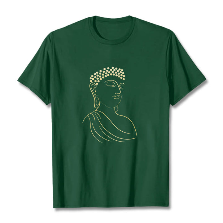 Koszulka z nadrukiem Buddha Stones Buddy Medytujący Wzór - ForestGreen - 2XL - image 11