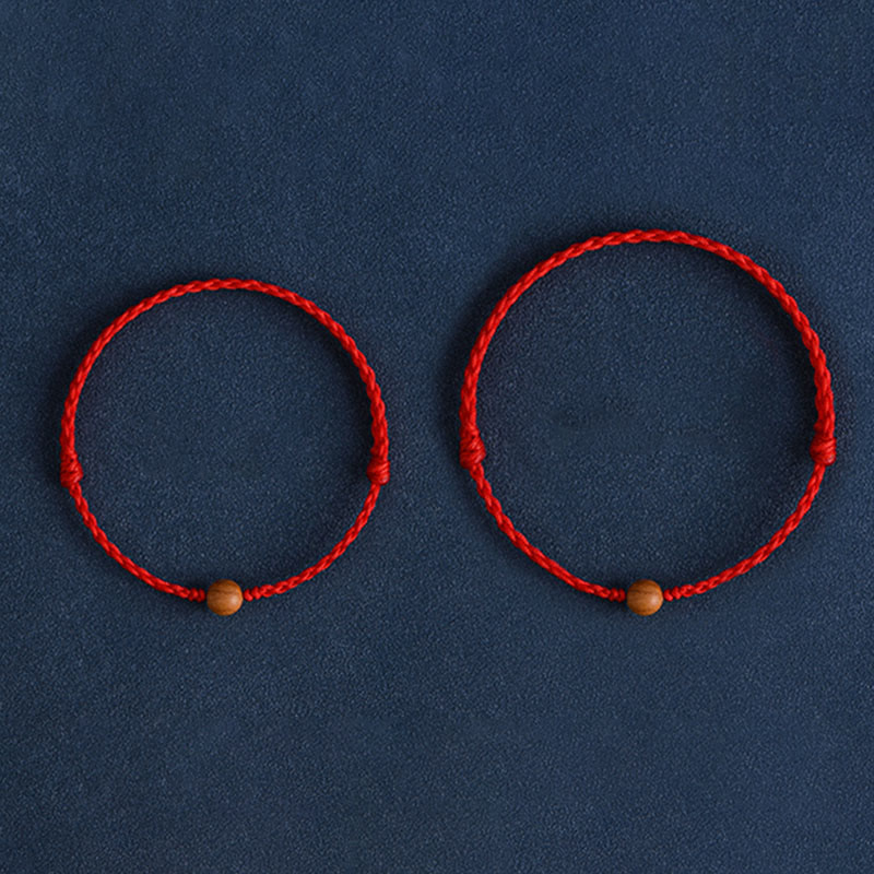 Buddha Stones Naturalne Koraliki Z Drewna Brzoskwiniowego Odpędzające Złe Duchy Bransoletka Pleciona