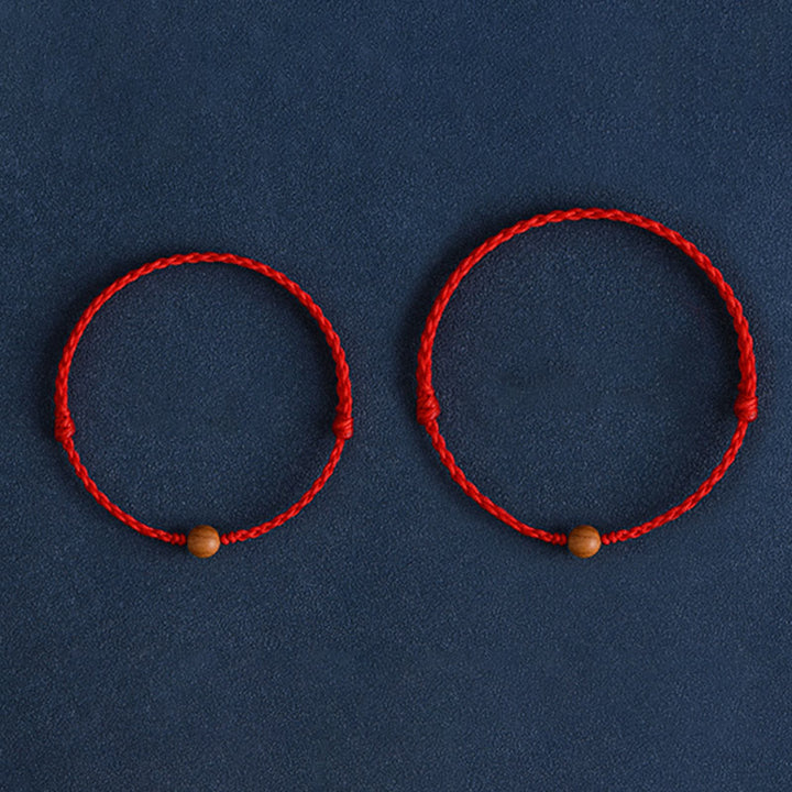 Buddha Stones Naturalne Koraliki Z Drewna Brzoskwiniowego Odpędzające Złe Duchy Bransoletka Pleciona