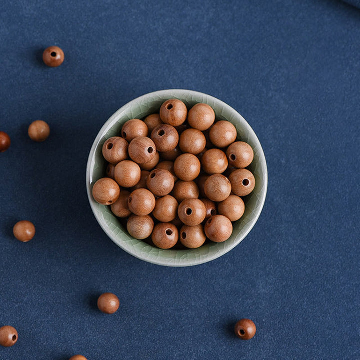 Buddha Stones Naturalne Koraliki Z Drewna Brzoskwiniowego Odpędzające Złe Duchy Bransoletka Pleciona
