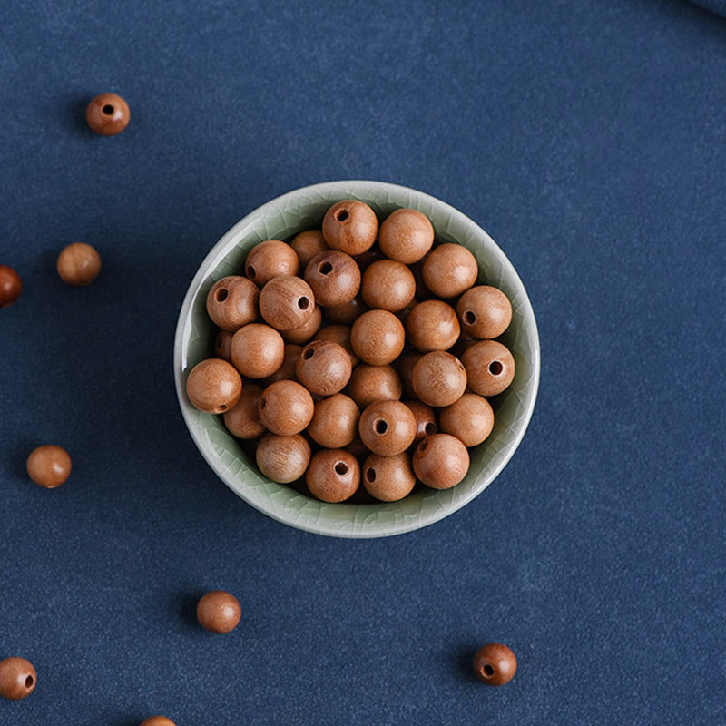 Buddha Stones Naturalne Koraliki Z Drewna Brzoskwiniowego Odpędzające Złe Duchy Bransoletka Pleciona