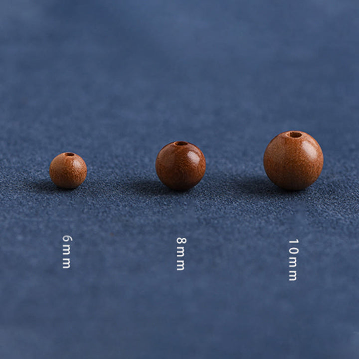 Buddha Stones Naturalne Koraliki Z Drewna Brzoskwiniowego Odpędzające Złe Duchy Bransoletka Pleciona