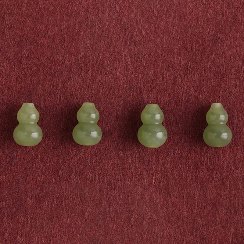 Buddha Stones Naturalny Hetian Jade Gourd Ochrona Szczęścia Bransoletka Pleciona Bransoletka na Nogę