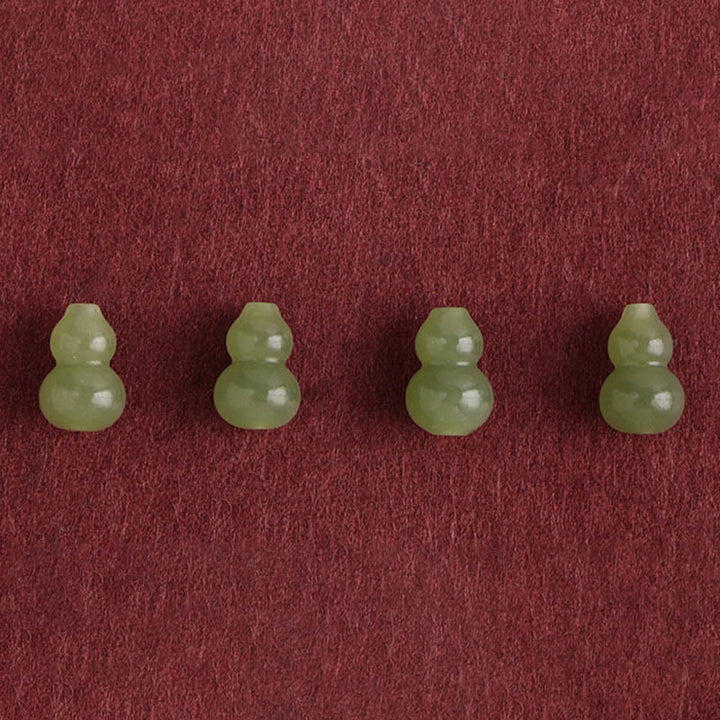 Buddha Stones Naturalny Hetian Jade Gourd Ochrona Szczęścia Bransoletka Pleciona Bransoletka na Nogę