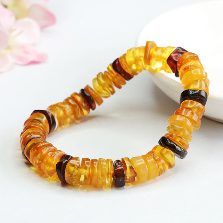 Bransoletka Buddha Stones Amber Peace Buckle Confidence