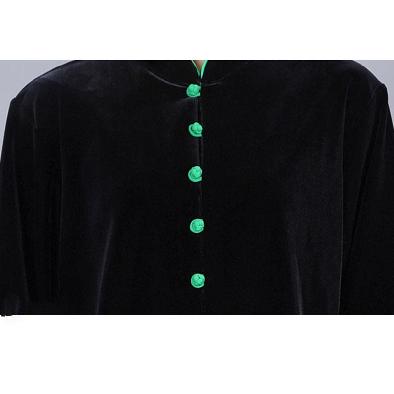 Buddha Stones 2 szt. Jesień Zima Tai Chi Medytacja Qigong Zen Praktyka Unisex Welur Pluszowy Zestaw Ubrań - image 3