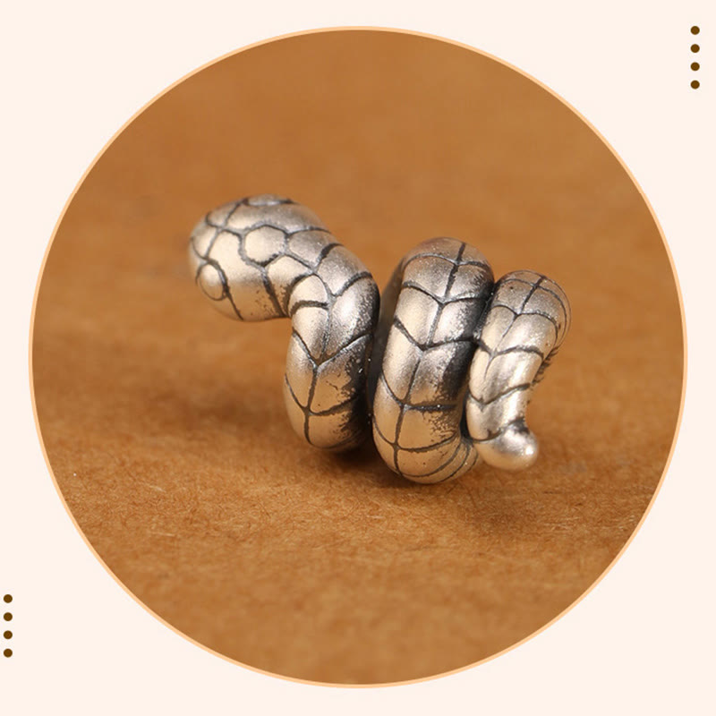 Buddha Stones Czerwony Sznur 925 Srebro Sterlingowe Pierścień Monety Roku Węża Bransoletka Szczęścia Węża - image 16