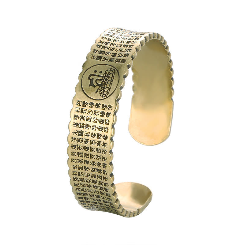 Buddha Stones Wielkie Współczucie Mantra Miedź Mosiądz Szczęście Samoopieka Bransoletka Bangle