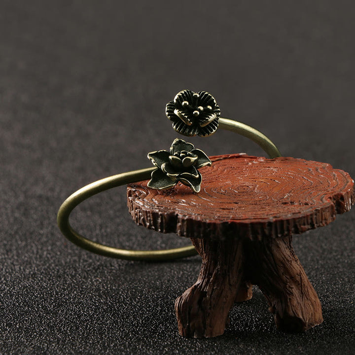 Bransoletka lecznicza z Buddha Stones Peach Blossom z miedzi i mosiądzu