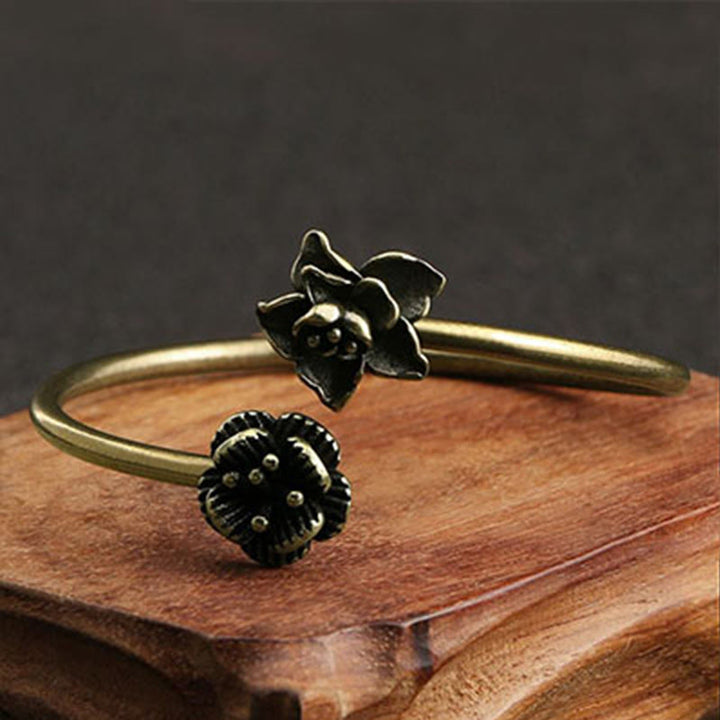 Bransoletka lecznicza z Buddha Stones Peach Blossom z miedzi i mosiądzu