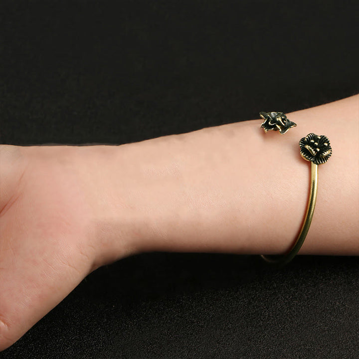 Bransoletka lecznicza z Buddha Stones Peach Blossom z miedzi i mosiądzu