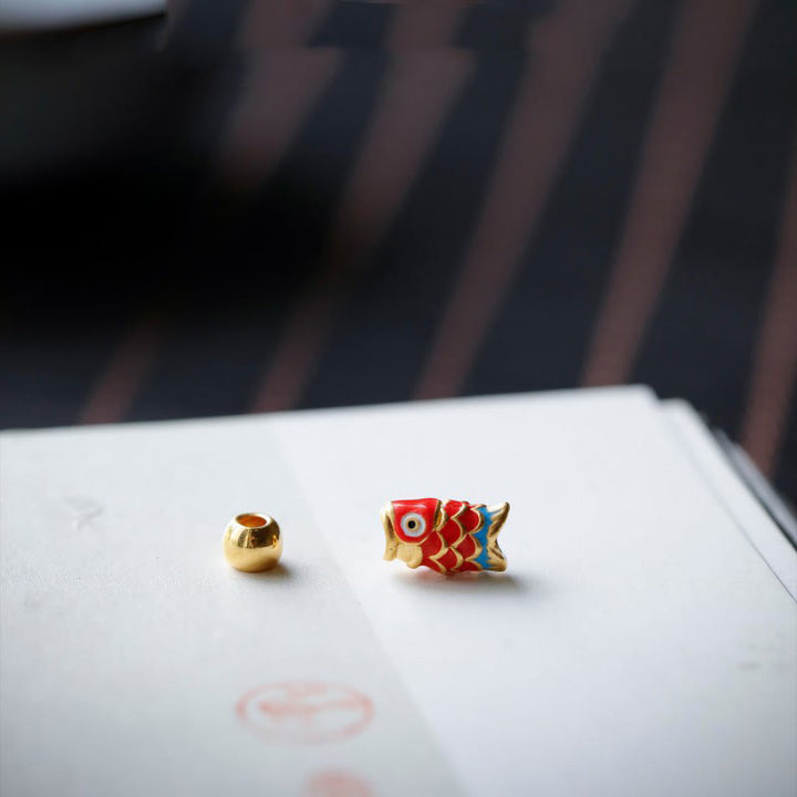 Bransoletka z Buddha Stones Lazuryt Koi Fish Positive