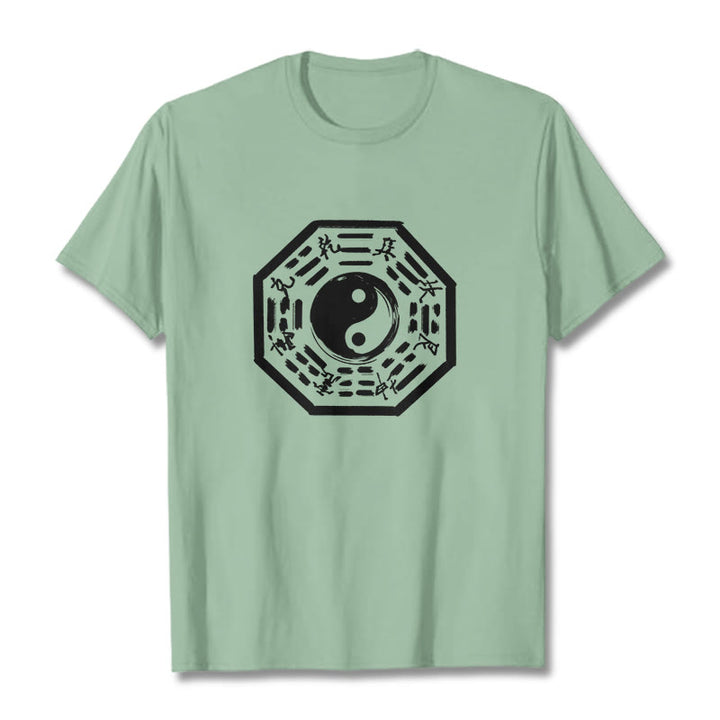 Koszulka z nadrukiem Ba Gua z motywem Buddha Stones - PaleGreen - 2XL - image 15