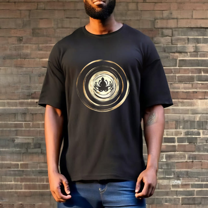 Koszulka z nadrukiem Buddha Stones Medytujący Budda Lotos - image 3