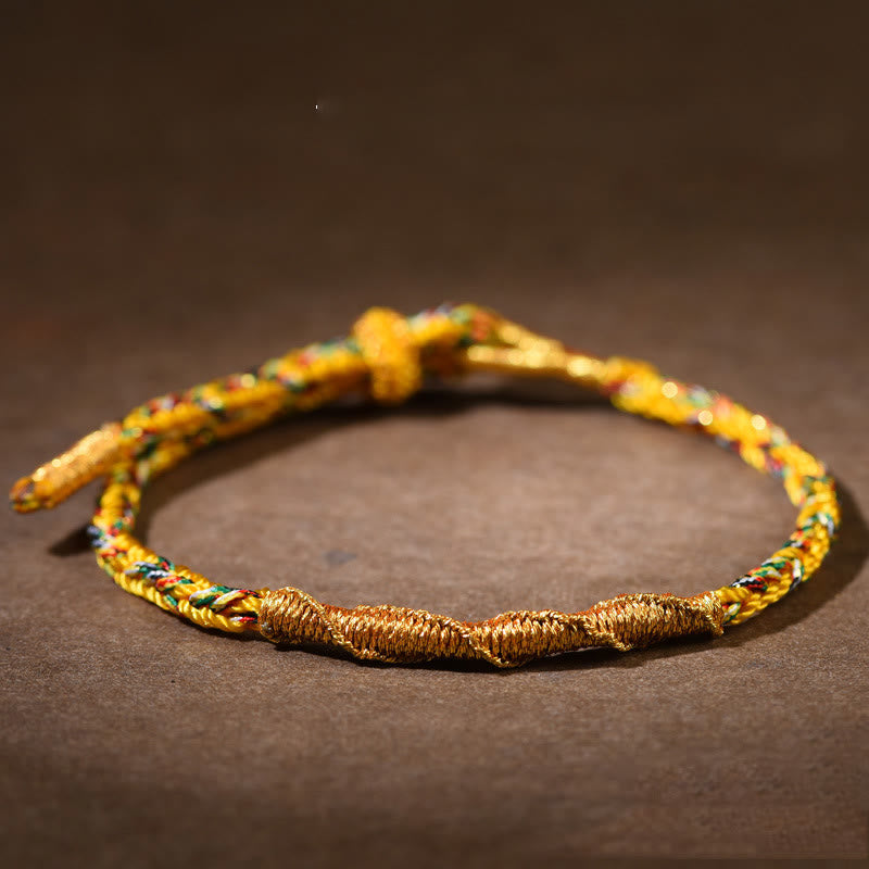 Buddha Stones Ręcznie robione Chińskie Zodiak Natal Budda Szczęście Siła Bransoletka z plecionej liny