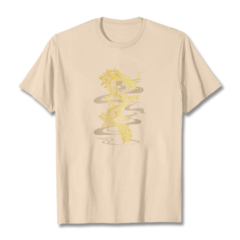 Koszulka z bawełny Buddha Stones Golden Dragon - For - 2XL - image 13