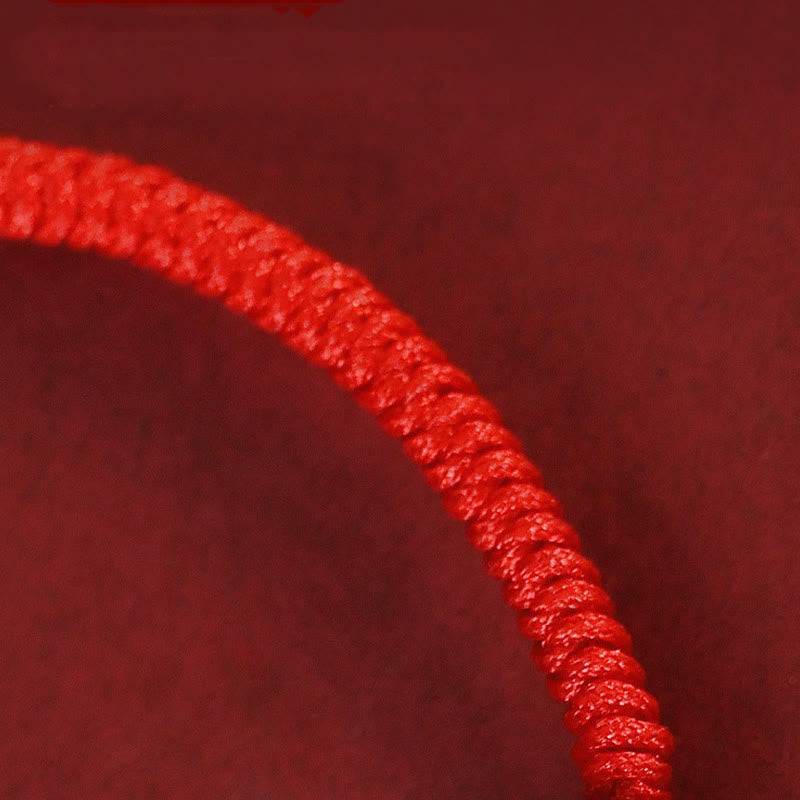 Bransoletka ochronna z czerwonego agatu Buddha Stones wykonana ręcznie z chińskiego zodiaku, czerwony sznurek pleciony - image 26