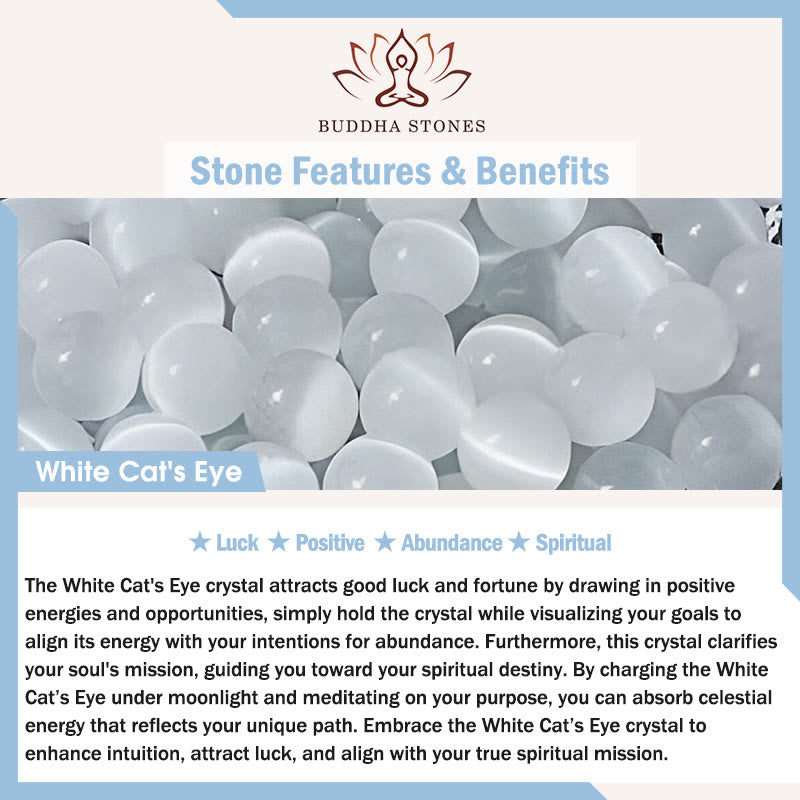 Buddha Stones Tybetańskie Dziewięciooki Dzi Koralik Naturalny Sandałowiec Biały Kocie Oko Agat Power Protection Bransoletka