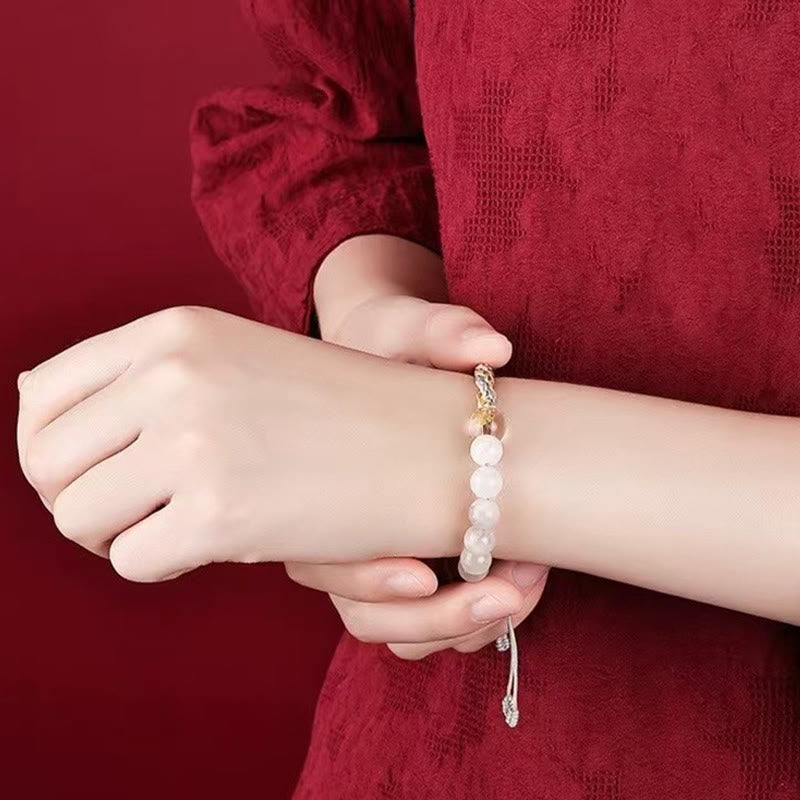 Buddha Stones Pięć Elementów Różnorodny Kryształ Agat Bogactwo Reinkarnacja Węzeł Warkocz Bransoletka