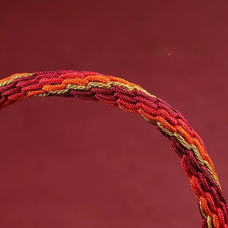 Buddha Stones Pięć Elementów Różnorodny Kryształ Agat Bogactwo Reinkarnacja Węzeł Warkocz Bransoletka