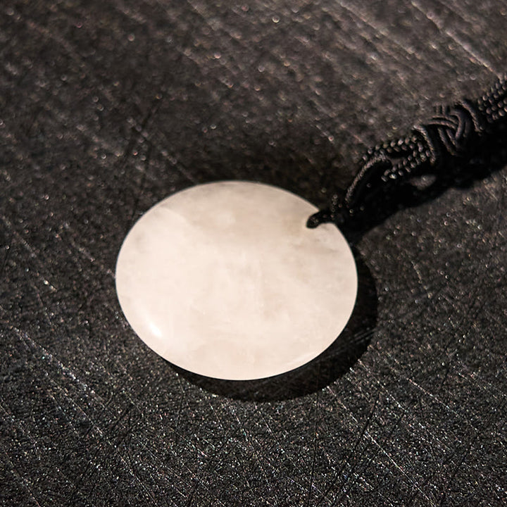 Buddha Stones Om Mani Padme Hum Naturalne Różnorodne Kryształowe Czarne Obsydianowe Naszyjnik Siła Wisiorek