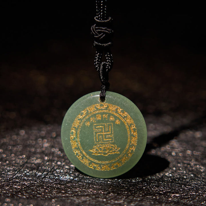 Buddha Stones Swastyka Wzór Lotosu Naturalny Różnorodny Kryształ Czarny Obsydian Oczyszczający Naszyjnik Wisiorek