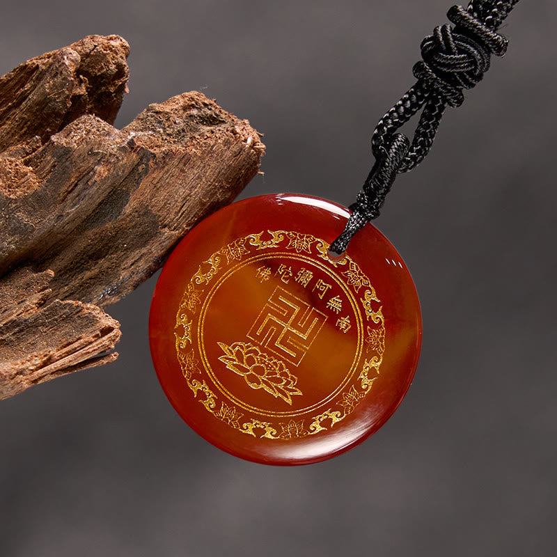 Buddha Stones Swastyka Wzór Lotosu Naturalny Różnorodny Kryształ Czarny Obsydian Oczyszczający Naszyjnik Wisiorek